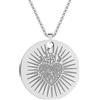 Hokech Collana Sacro Cuore in Oro 14 carati Ciondolo Sacro Cuore Cuore di Gesù Fascino Religioso Sacro Cuore Gioielli