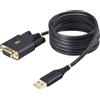 StarTech.com Cavo adattatore seriale da USB a Null Modem, ritenzione COM, FTDI, USB-A a DB9 RS232, viti/dadi DB9 intercambiabili, Windows/macOS/Linux