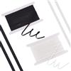 MAYJOYDIY 2 pezzi 10 m fascia elastica reggiseno bordatura 6 mm larghezza elastici piatti in nylon reggiseno elastico fascia spalla per reggiseno spalline lingerie produzione fai da te (nero e bianco)