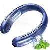 Generic Collare di raffreddamento portatile senza foglie, fascia ad aria alimentata a batteria, 18 x 6 x 2,9 cm, anello di nebulizzazione atletica per sollievo, involucro di ventilazione in silicone