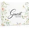 Everloria Libro degli Ospiti di Matrimonio 108 Pagine Vuoto, Wedding Guest Book Commemorativo in Pelle, Libro Ospiti Matrimonio per Matrimoni Anniversario Compleanni Battesimo Laurea Quinceañera