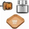 GADITIEK 100 Pezzi Carta Forno Per Friggitrice Ad Aria Per Cosori Iconic Single 7-In-1 6,2L, 20cm Monouso Antiaderente Carta Friggitrice Ad Aria Quadrata Per Vaschette Accessori Per Cosori Caf-Se601S-Ceu