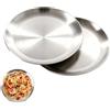 hufhnwso Confezione da 2 piatti da 30 cm in acciaio inox 304, infrangibili | Infrangibile, impilabile, lavabile in lavastoviglie