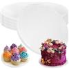 PixiPy Sottotorta - 8 pollici / 20 cm, rotondo, bianco, confezione da 4 - Vassoio per fusti in cartone - Base per esposizione di torte a più livelli - Cerchi con fondo spesso - di PixiPy