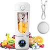 MIUUIPI Frullatore portatile da 700 ml, mini frullatore con 12 lame in acciaio inox e display digitale, ricaricabile per frullati e frullati, piccolo, per viaggi, cucina, ufficio, fitness (bianco)