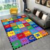 Xisnuient Tappeto con Gioco Dell'alfabeto dei Cartoni Animati ABC,Tappeto Educativo per Bambini per Camere da Letto di Ragazzi e Ragazze,Sale Giochi Soggiorni Tappetini Antiscivolo (Colorful 2,120x160 cm)