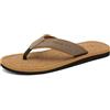 Gyios Infradito Uomo Pu Cinturina Eva Flip Flops, Sughero Textured Morbido Antiscivolo Tanga Sandali Per La Spiaggia Strada All'aperto Ogni Giorno Indossamento Estivo-green-44