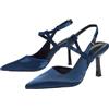 Surwin Slingback a Punta Donna 8cm Tacco a Punta Raso | Pumps Tacco a Spillo EU 35-43 Décolleté Donna Eleganti Sandali Moda con Fibbia Regolabile per Feste Dress Matrimonio Lavoro