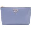GUESS borsa per utensili Laurel II Wristlet Pouch Grey Blue grigio cadetto