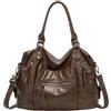 SCOFY FASHION Borsa a tracolla in pelle PU stile motociclista stile a castello multi tasche grandi per le donne borsa da viaggio retrò in pelle PU
