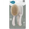 Nuvita Set Spazzola e Pettine in Setole Naturali di Lana - Set per Cura dei Capelli Rosa