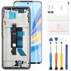 LADYSON Schermo LCD TFT per Xiaomi Redmi Note 14 Pro 5G 24090RA29G Display LCD Touch Screen Digitizer Full Glass Assemblaggio Riparazione con Strumenti (Nero con Telaio, Non Versione 4G)