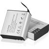 GeeKam 2 x 1350mAh Batteria Action Cam Bordo Arrotondato per Seleziona Cams | Compatibile con AKASO EK7000/Brave 4/V50X, Apexcam, COOAU, Dragon Touch, Crosstour, Campark, APEMAN, Exprotrek, S009R, PG1050