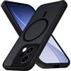 Knrlqim Magnetica Cover per Oppo Reno 15 Pro con Cordino, Compatibile con Magsafe,Custodia con Laccio Collana Tracolla Corda,Traslucida Opaca Hard PC Sottile Antiurto Protettiva Case,Nero