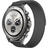 GIOPUEY 22mm Cinturini Magnetica Compatibile con Mibro Watch GS Explorer/Explorer S, Cinturino in Acciaio Inossidabile Intrecciato [Magnetico] - Black