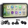 aphqua Display CarPlay per moto, 6,25, IP67, impermeabile, TPMS, USB/Acc | CarPlay wireless e Android Auto, (TPMS), doppio Bluetooth, GPS, alimentazione USB/Acc