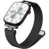 Fullmosa Cinturino Milanese per Apple Watch 40mm 42mm Serie 12 11, Nero | Chiusura Magnetico Regolabile Diamante Sottile Elegante Cinturini Acciaio da Donna per iWatch SE3/2 Serie 10 9 8 7 6 5 4 41mm