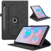 TEDTIKJT Tablet Cover per Samsung Galaxy Tab S6 10.5 2019 SM-T860/T865 Custodia Pelle PU 360 Ruotabile Supporto Flip Protettiva Tablet Cover per Samsung Tab S6,Nero Albero