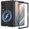 HWeggo Custodia magnetica per Galaxy Z Fold 8, in fibra di carbonio, colore | Compatibilità con ricarica wireless e protezione per display integrata, opaca e antiurto, custodia ultra sottile per Z Fold 8