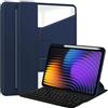HUOLUNGJIN Compatibile con Samsung Galaxy Tab S10 Lite/S10 FE/S9 FE 5G 10.9/Tab S9 11 custodia con tastiera, supporto girevole a libro con portapenne e accensione e spegnimento automatico (blu scuro)