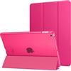 MoKo Cover Custodia Per iPad 6a/5a Gen.2018/2017 da 9,7, Rosa Brillante | Ultra Sottile Leggero Custodia con Funzione di Auto Sveglia/Sonno Retro Semi-Trasparente Rigido