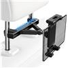 SLIAXINT Supporto per tablet per auto, per poggiatesta auto, tablet da 4,4 a 14 | supporto stabile per smartphone, girevole a 360°, sicuro, senza ostacoli visivi, per conducente e sedile