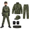 Generic Completo Mimetico Digitale Junior Unisex, 5 Pezzi A Maniche Lunghe Outdoor | Set 5 Pezzi Con Maglia, Pantaloni, Cappello, Cintura, Guanti Senza Dita, Polsini E Fondo Pantaloni Regolabili