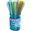 Arda Righelli 15Cm Colori Assortiti-Barattolo da 50 Pezzi Disegno Tecnico, Multicolore, 8003438002822