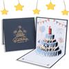 YAPKOLV Biglietto Auguri Anni Uomo e Donna, Divertente con Busta, Figlia, Figlio, Nipote, Per Lui e Lei
