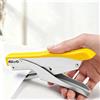 Generic Pinzatrice portatile per punti n° 10, capacità 10 fogli, giallo brillante | Testa e collegamento interamente in metallo, apertura da 1,5 cm, profondità carta 4,6 cm, n. Compatibilità con 10 0100 punti