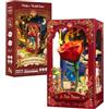 CUTEBEE Il Piccolo Principe Book Nook Kit - Case in Miniatura da Costruire | (La Mia Unica Rosa) Kit Puzzle 3D in Legno, Set Creativo, Decorazione per Libreria, Regalo per Amanti dei Libri