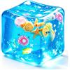Generic Giocattoli da Schiacciare Cubi, Morbidi Giocattolo Cubo di Ghiaccio(Blu) | Gioco Sensoriale Squishy per Adulti, Giocattolo Antistress A Forma Di Cubo per Sollievo Ansia e ADHD