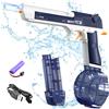 XUNIVERS Pistola ad acqua elettrica luminosa,Pistola ad acqua elettrica per adulti Bambini Ricaricabili 32 FT Gamma Pistola ad acqua,giocattolo per ragazzi ragazze Beach Pool giocattolo (Blu）