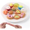 Anboor Mini giocattolo per squisiti alimentari - 12 giocattoli morbidi Kawaii Cibo Stress-Squeeze per bambini, mini giocattoli per alimenti spazzatura cibo per feste e imbottiture per bag