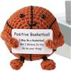 Generico Positive Crochet Basketball - Wool 7x6cm 25g | Women Basketball Players | Mini Basketballs For Bags Travel And Daily Use