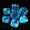 Elifel Set Dadi D&D 7 Pezzi Dragon Eye Mobili Resina Dadi da Gioco Particolari DND con Bordi Affilati Poliedrici Dadi per Dungeon Draghi Pathfinder Rpg DND MTG con Confezione Regalo