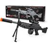 Generico Mitra Giocattolo con Luce cm 57 Fucile Giocattolo Mitra Pistola Giocattolo Mitra MP5 M4 Gioco con Luci Mitragliatrice Giocattolo per Gioco Fucile Mitragliatore Cosplay (b)