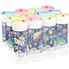 Bubble World Bolle di Sapone Space Set 12 Pezzi Shrink da 60ml. Regalini Fine Festa Compleanno Bambini Gadget Invitati. Liquido con Gioco Labirinto sul Tappo. Gadget compleanno Made in Italy