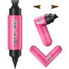 Erinde Timbro per eyeliner girevole a 90°, eyeliner di precisione marrone | Impermeabile, resistente al sudore, ad asciugatura rapida e di lunga durata, eyeliner Cat Eye per un facile trucco degli