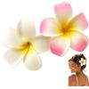 Gammaeon 2 fermagli per capelli Frangipani Hawaiana Frangipani-Plumeria Fiore a testa di schiuma, feste, spiaggia, fermagli per capelli, clip e fermagli per capelli