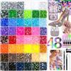 ZORVENIX Kit di strass per nail art da 38400 pezzi, 48 colori, pietre glitterate da 3 mm, pinzette e matita di cera, strass in gel a fondo piatto per nail art fai da te, unghie, tessuti e diamond painting
