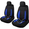 Pariitadin Coprisedili per auto, impermeabili, 2 sedili anteriori, in neoprene, universali, per la maggior parte delle auto, berline, camion, SUV (nero/blu)
