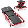 VEVOR Lettino Pieghevole sotto Auto Carico 204 kg con 6 Ruote Piroettanti, Sdraio da Meccanico Pieghevole 1010 mm Poggiatesta sotto Veicoli Riparazioni Auto da Officina Garage, Acciaio al Carbonio