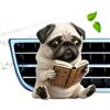 Générique Purificatore D'aria Per Ventilazione Auto,Diffusore Di Aromaterapia Design Pug Per Auto | Diffusore Di Aromi 2D Acrilico Profumo Lunga Durata Accessorio Per Veicoli Auto Camion