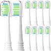 Earouth Testine di ricambio compatibili con spazzolino elettrico ApaCare, con copertura antipolvere, 10 pezzi (bianco, M)