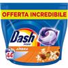 Dash Pods Detersivo Lavatrice In Capsule, 132 Lavaggi (3x44), Ambra, Rimuove Le Macchie, Dona Freschezza, Efficace Anche A Freddo E In Cicli Brevi