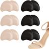 Guiguishiny 6 Paia Cuscinetti Metatarsali in Memory Foam，Solette Avampiede Donna per Tacchi Alti, Antiscivolo, Morbide e Confortevoli，Nero + Beige