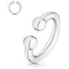 Mens-Shop24 Anello per il pene a ferro di cavallo in acciaio inox medico, anello per il pene in acciaio a forma di ferro di cavallo (MS24_483) (diametro 19 mm)