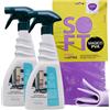 FEI FAN SET: 2x Spray Igienizzante FORNO A MICROONDE Sgrassa a Fondo. Neutralizza Gli Odori 500ml + Panno In Lattice SOFT, Formato 30x30cm