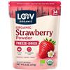 LOOV Polvere di Fragole Biologiche Liofilizzate - Fornitura per 29 giorni, 171 g, Ideale per frullati, dolci e condimenti, Liofilizzata e lavorata in stabilimenti certificati, Senza zuccheri aggiunti